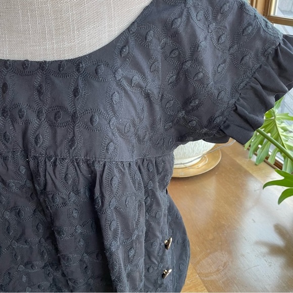 Juicy Couture Vintage Baby Doll Top Anchor Buttons Fisherman Maritime Coastal - Picture 10 of 10